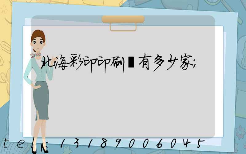 北海彩印印刷廠有多少家
