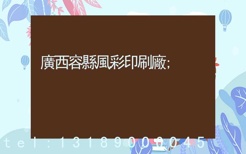 廣西容縣風彩印刷廠